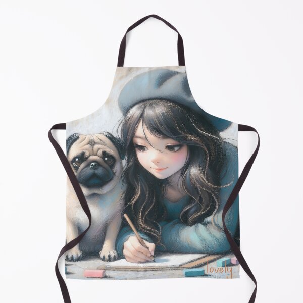 Item preview, Artist's Companion Pug Illustration designed and sold by inkArtistryfine.