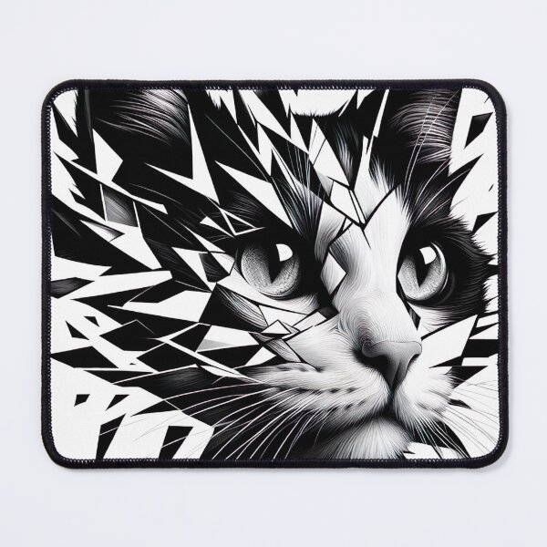 Item preview, "Captivating Cat Collage: Broken Mirror Effect, Surreal Visual Narrative" designed and sold by Huycao211.