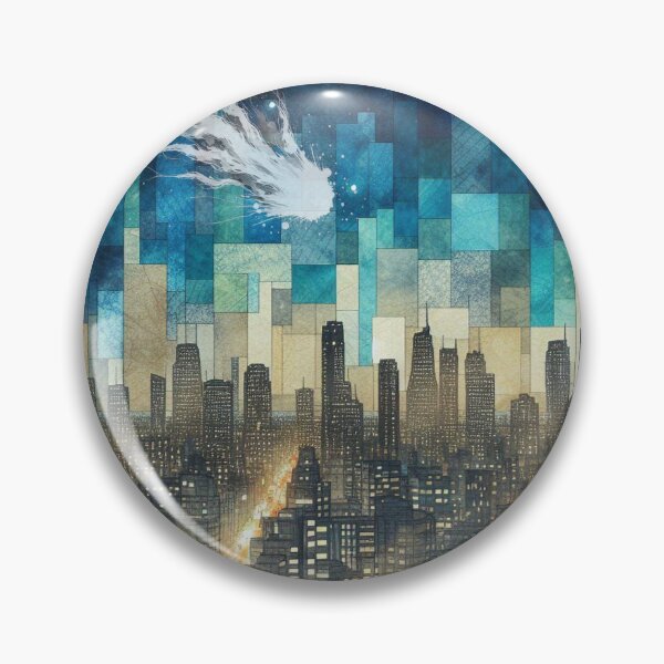 Item preview, Armageddon Cityscape Under a Starlit Night - Geometric Scene designed and sold by HausKatz.