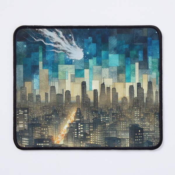 Item preview, Armageddon Cityscape Under a Starlit Night - Geometric Scene designed and sold by HausKatz.