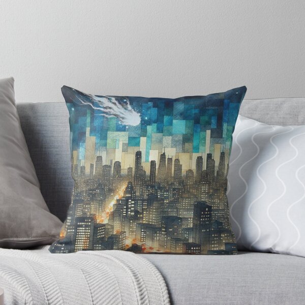 Item preview, Armageddon Cityscape Under a Starlit Night - Geometric Scene designed and sold by HausKatz.