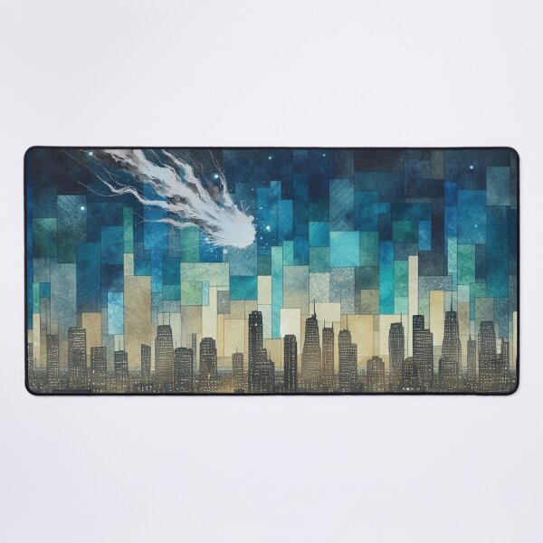 Item preview, Armageddon Cityscape Under a Starlit Night - Geometric Scene designed and sold by HausKatz.