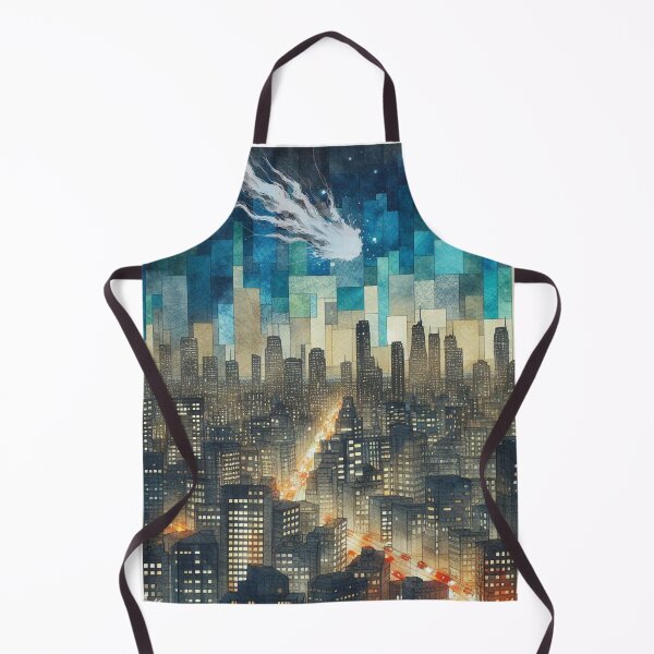 Item preview, Armageddon Cityscape Under a Starlit Night - Geometric Scene designed and sold by HausKatz.