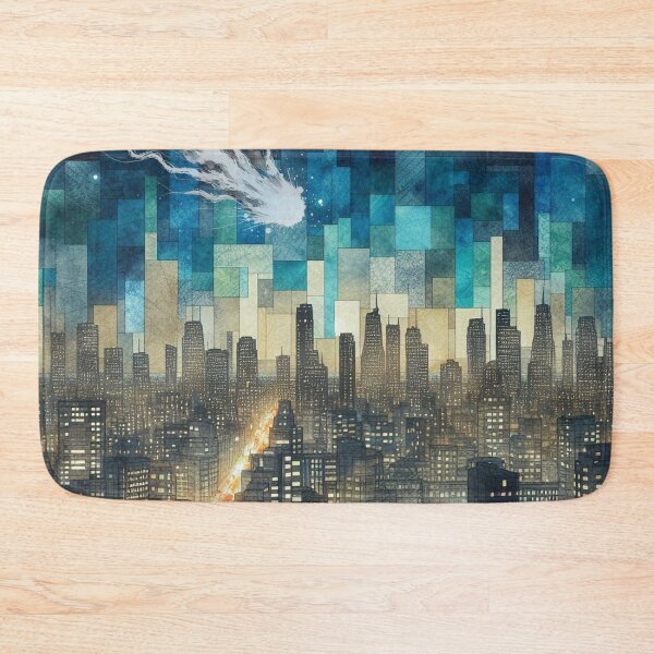 Item preview, Armageddon Cityscape Under a Starlit Night - Geometric Scene designed and sold by HausKatz.