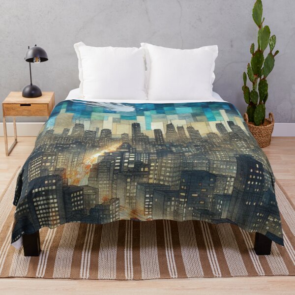 Item preview, Armageddon Cityscape Under a Starlit Night - Geometric Scene designed and sold by HausKatz.