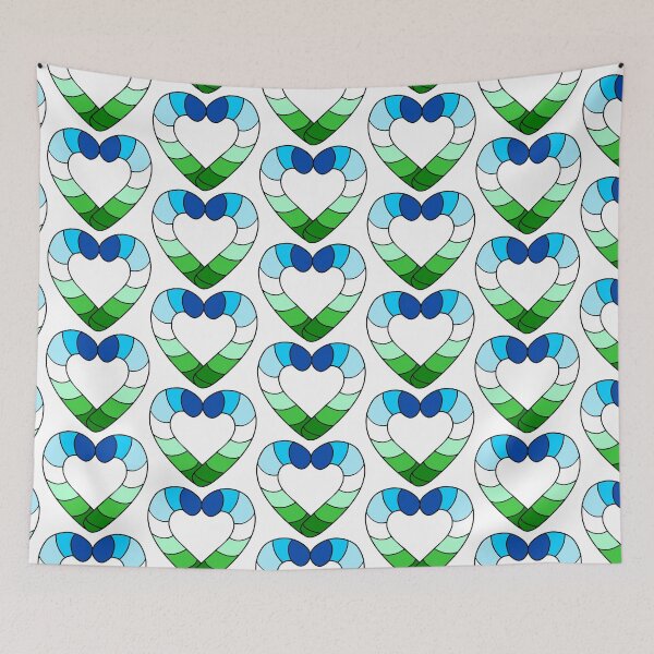 Item preview, Gay Ocean Pride Candy Cane designed and sold by HarveyHandcraftsandDesigns.