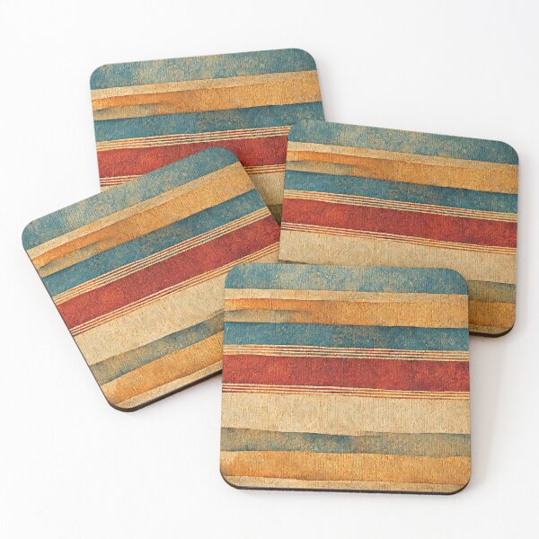 Item preview, Horizontal Stripes Colorful Vintage Pattern designed and sold by TheRedPixels.