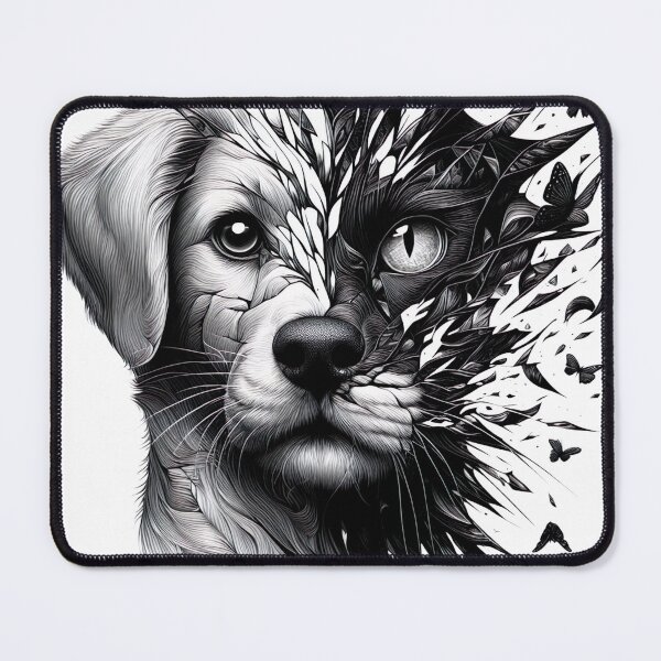 Item preview, "Diverse Cat and Dog Collage: Captivating Broken Mirror Visuals" designed and sold by Huycao211.