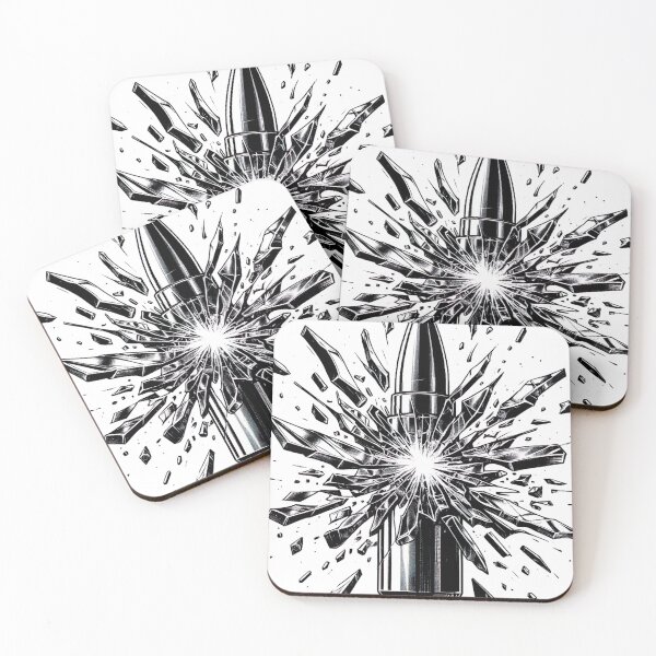 Item preview, "Intense Bullet Array: Captivating Photo with Broken Mirror Effect" designed and sold by Huycao211.