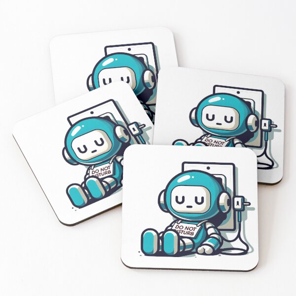 Item preview, Relax-O-Bot: Serene Robot Illustration in Minimal Style designed and sold by SrijanaByAnu.
