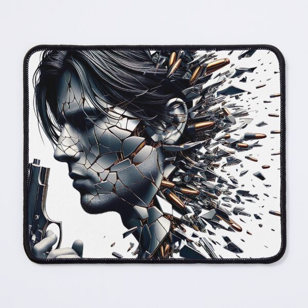 Item preview, "Intense Bullet Array: Captivating Photo with Broken Mirror Effect" designed and sold by Huycao211.