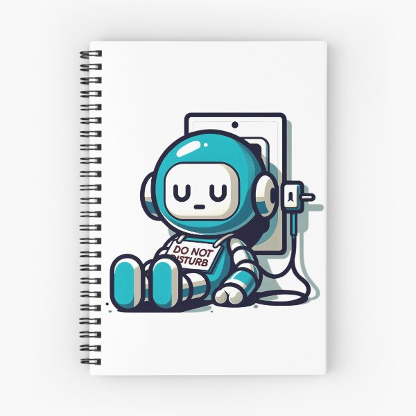 Item preview, Relax-O-Bot: Serene Robot Illustration in Minimal Style designed and sold by SrijanaByAnu.