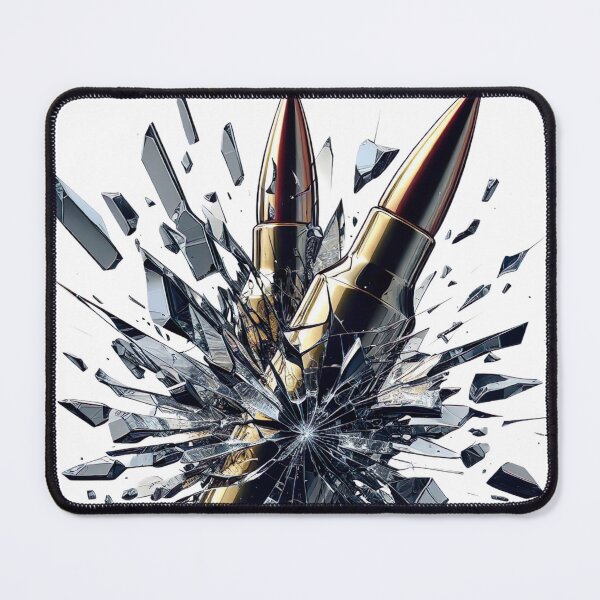 Item preview, "Intense Bullet Array: Captivating Photo with Broken Mirror Effect" designed and sold by Huycao211.
