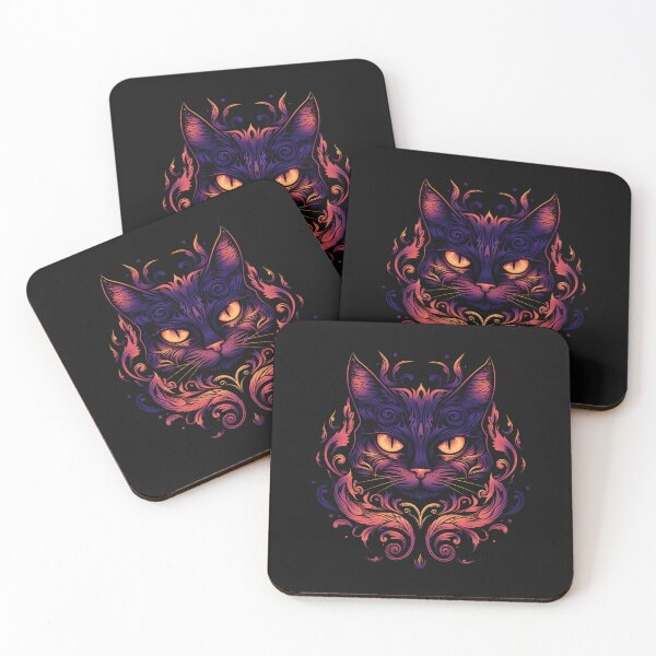 Item preview, American Traditional Gothic Cat Tattoo designed and sold by Goku Creations.