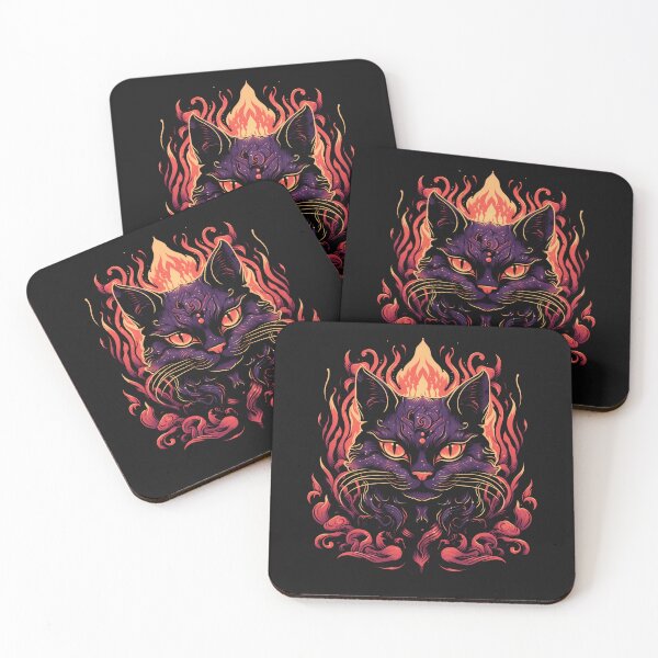 Item preview, American Traditional Gothic Cat Tattoo designed and sold by Goku Creations.