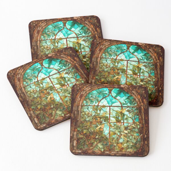 Item preview, Stained Glass Window In An Old Abandoned Mansion designed and sold by LanaGustavsson.