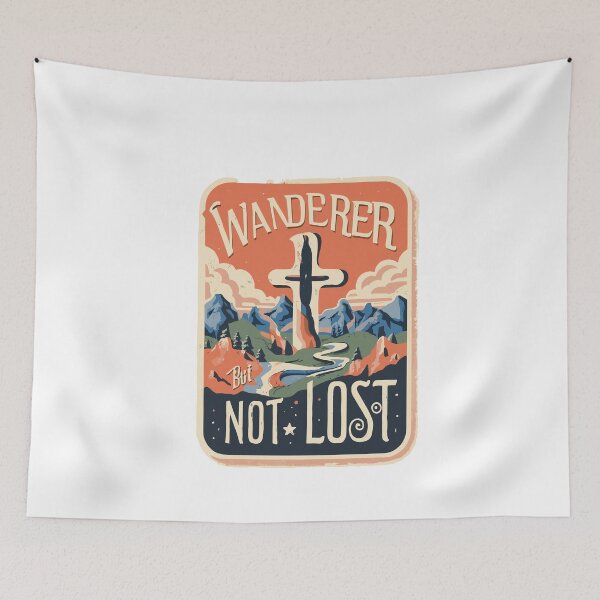 Item preview, Guided by Faith Illustration - Wanderer But Not Lost Collection designed and sold by HahaHandlesHub.