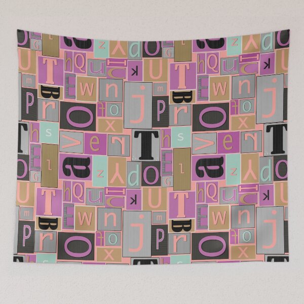 Item preview, the quick brown fox typography jumble  designed and sold by wanderingwattle.