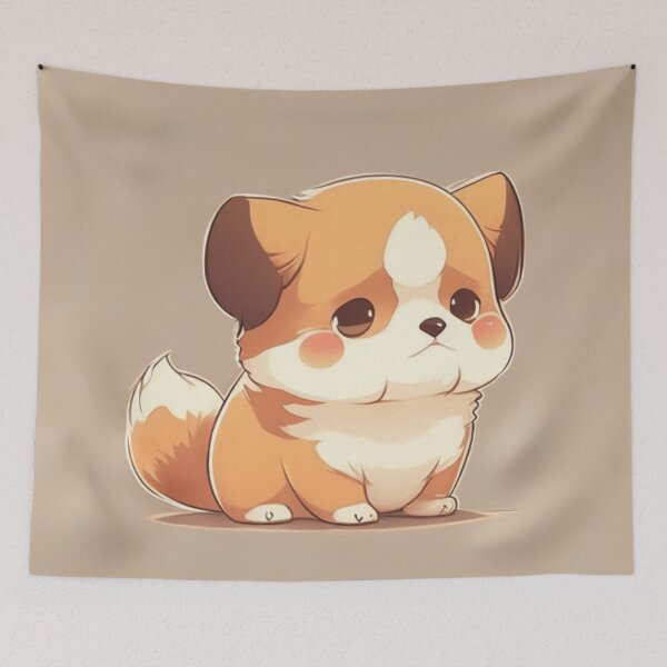 Item preview, Ruffy - Cute Puppy Cartoon designed and sold by CuddlesCartoons.