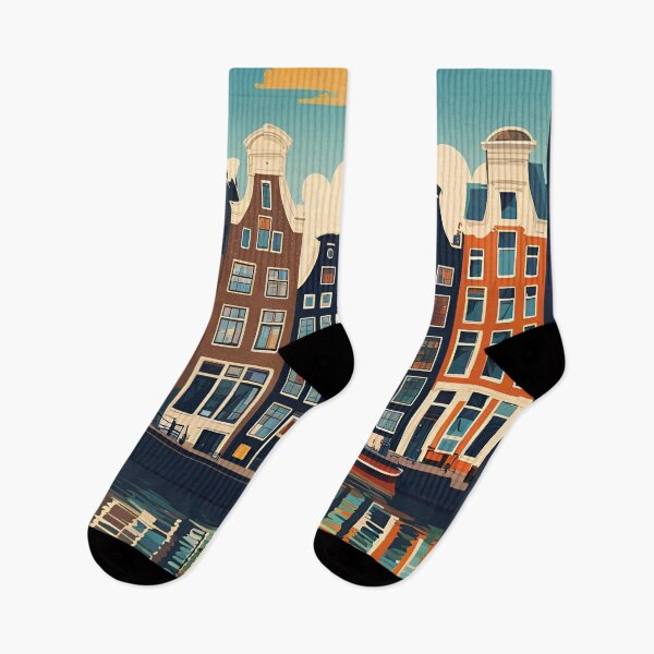 Item preview, Amsterdam Modern Travel Poster Vintage Style designed and sold by Glimmersmith.