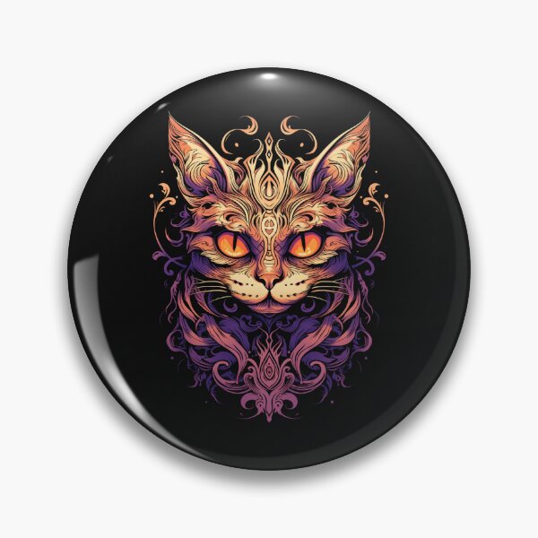 Item preview, American Traditional Cat in a flame Tattoo designed and sold by Goku Creations.
