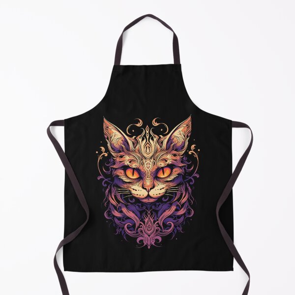 Item preview, American Traditional Cat in a flame Tattoo designed and sold by Goku Creations.