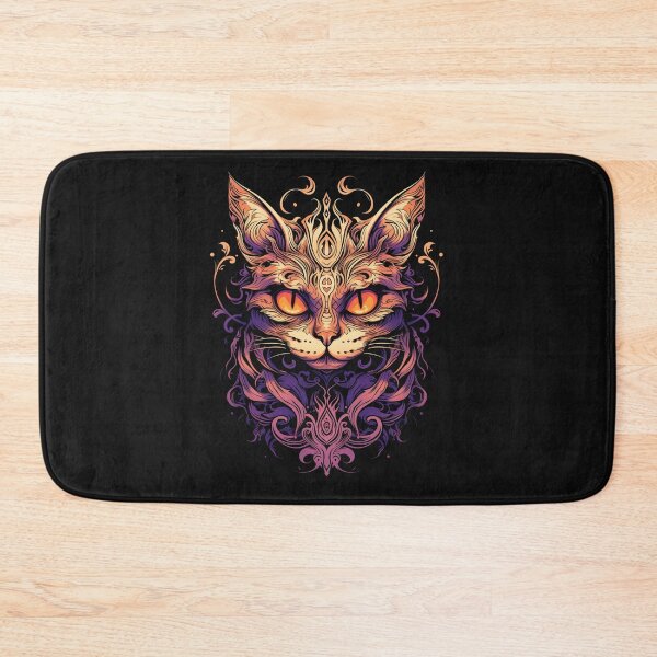 Item preview, American Traditional Cat in a flame Tattoo designed and sold by Goku Creations.