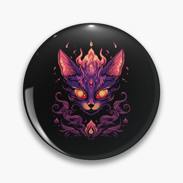 Item preview, American Traditional Cat in a flame Tattoo designed and sold by Goku Creations.