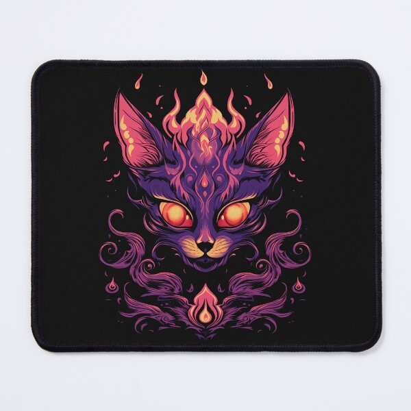 Item preview, American Traditional Cat in a flame Tattoo designed and sold by Goku Creations.