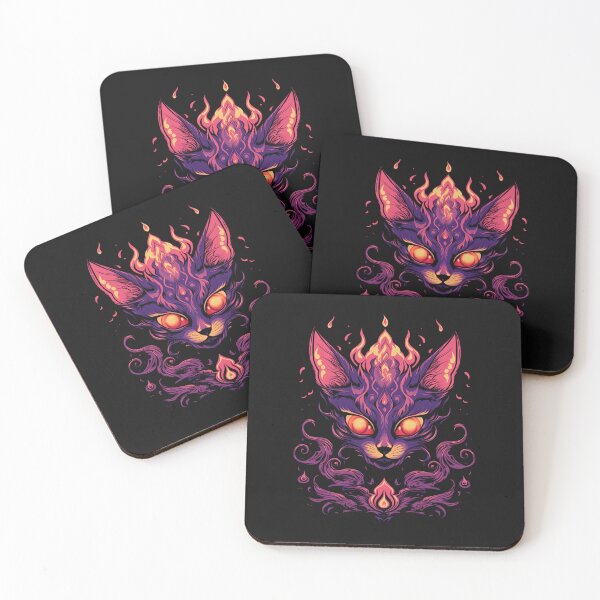 Item preview, American Traditional Cat in a flame Tattoo designed and sold by Goku Creations.