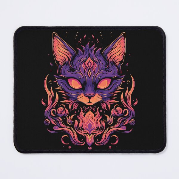 Item preview, American Traditional Cat in a flame Tattoo designed and sold by Goku Creations.