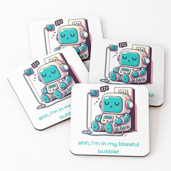 Item preview, Quiet Tech Time: Relaxing Robot in Zen Mode designed and sold by SrijanaByAnu.