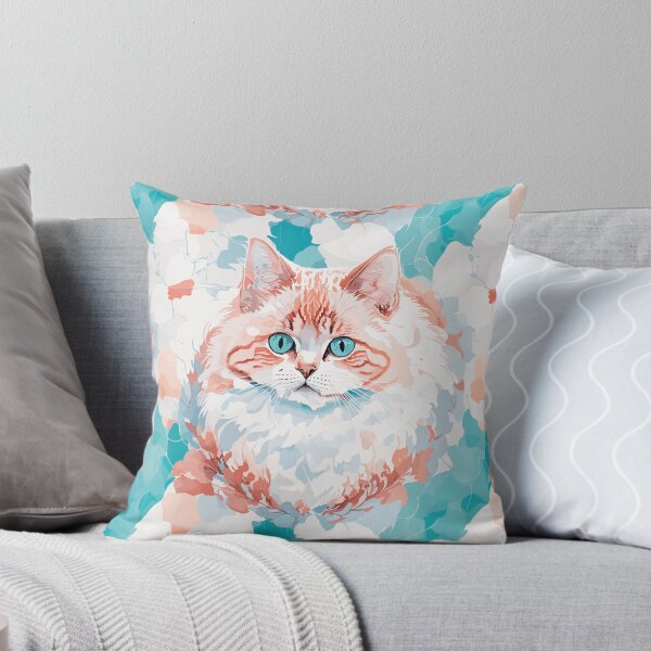 Item preview, Seamless Pattern cat watercolor paint designed and sold by UsDesignsArt.