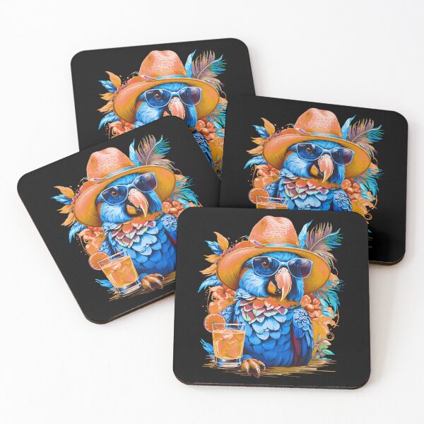 Item preview, Chubby Parrot with Refreshing and Sunglasses: Sunsets, Sips, and a Splash of Sass designed and sold by MindWave THC.