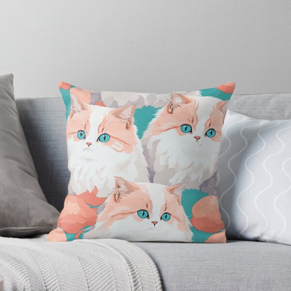 Item preview, Seamless Pattern cat watercolor paint designed and sold by UsDesignsArt.