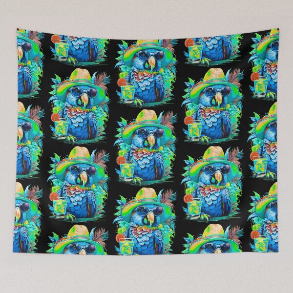 Item preview, Chubby Parrot with Refreshing and Sunglasses: Sunsets, Sips, and a Splash of Sass designed and sold by MindWave THC.