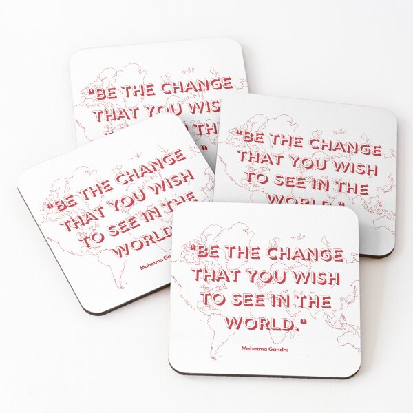 Item preview, "Be the change that you wish to see in the world." - Mahatma Gandhi designed and sold by Bananobanini.