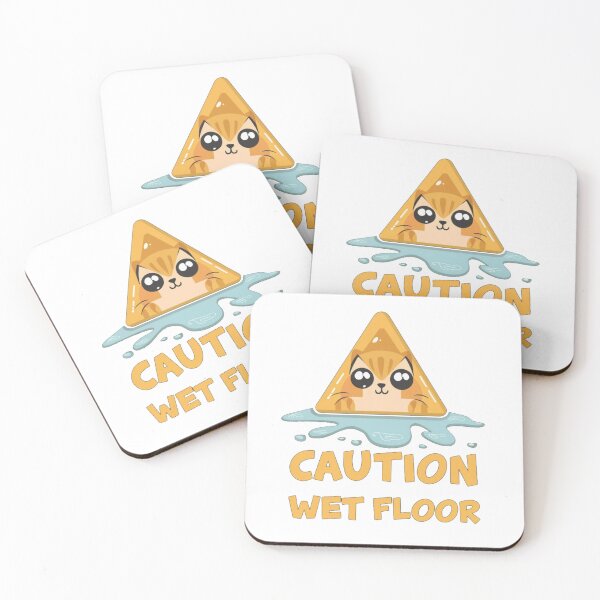 Item preview, Caution Wet Floor funny cat  designed and sold by bukajart.