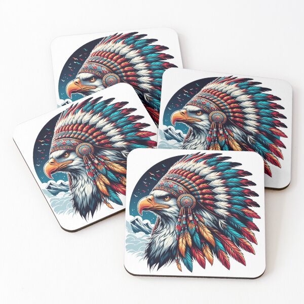 Item preview, Aerial Sovereignty: The Majestic Eagle in Splendid Headdress designed and sold by TeslaSt0re.