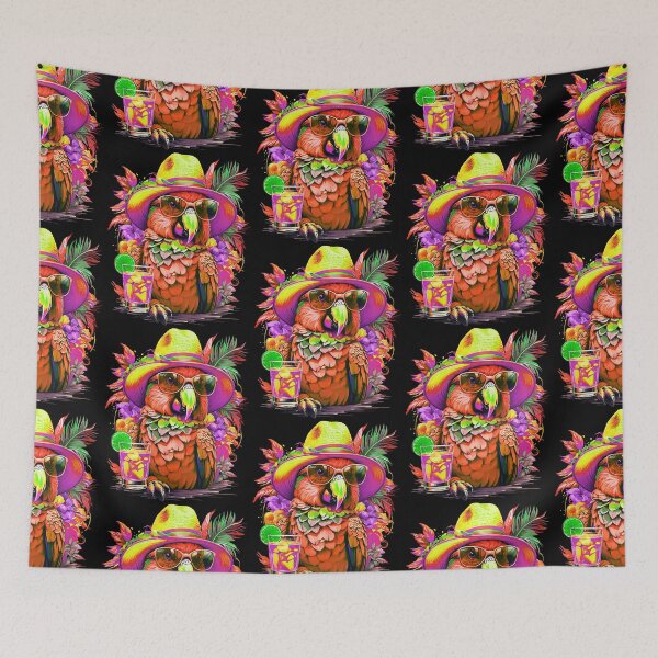 Item preview, Chubby Parrot with Refreshing and Sunglasses: Sunsets, Sips, and a Splash of Sass designed and sold by MindWave THC.