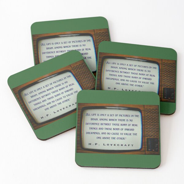 Item preview, Copy of H.P. Lovecraft quote: All life is only a set of pictures in the brain.. designed and sold by artbleed.