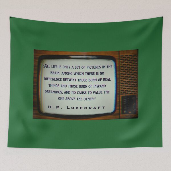 Item preview, Copy of H.P. Lovecraft quote: All life is only a set of pictures in the brain.. designed and sold by artbleed.