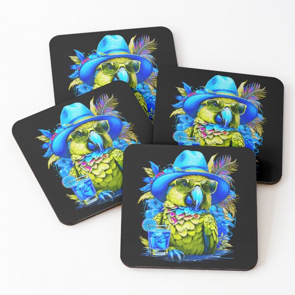 Item preview, Chubby Parrot with Refreshing and Sunglasses: Chill, Sips, and a Splash of Sass designed and sold by MindWave THC.
