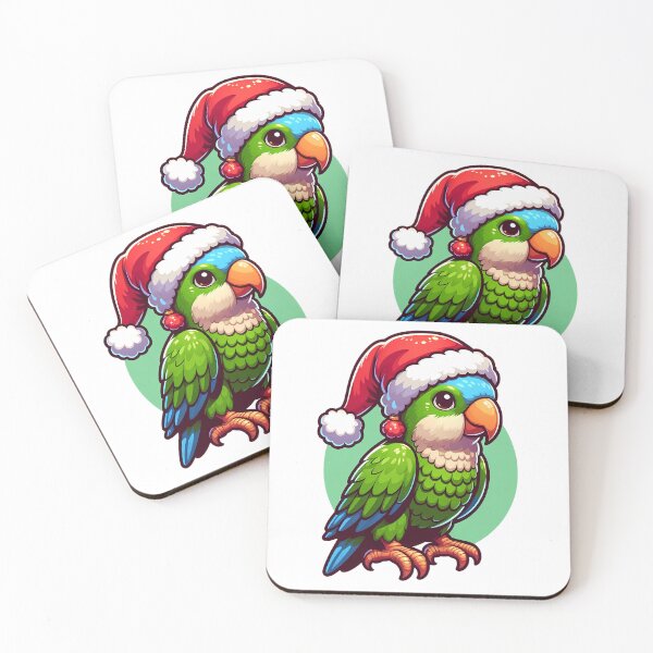 Item preview, Quaker Parrot Merry Christmas designed and sold by MushroomHut.