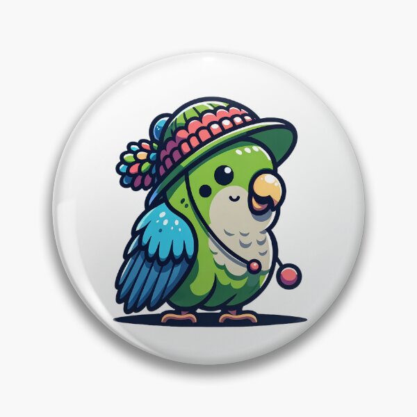 Item preview, Quaker Parrot with Hat designed and sold by MushroomHut.