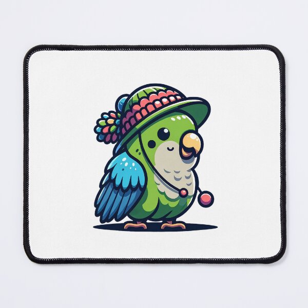 Item preview, Quaker Parrot with Hat designed and sold by MushroomHut.