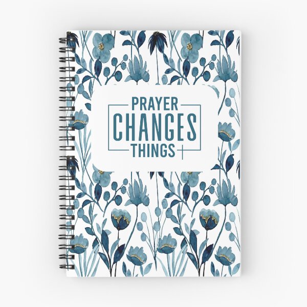 Item preview, Prayer Notebook :  Blue Watercolor Flowers Inspiring Prayer Journal for Spiritual Reflection | Christian Faith & Inspirational Writing designed and sold by InfiniteDemand.