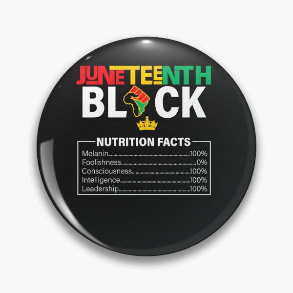 Artikelvorschau, Juneteenth Black Nutrition Facts Black History Month entworfen und verkauft von Pitchou07.