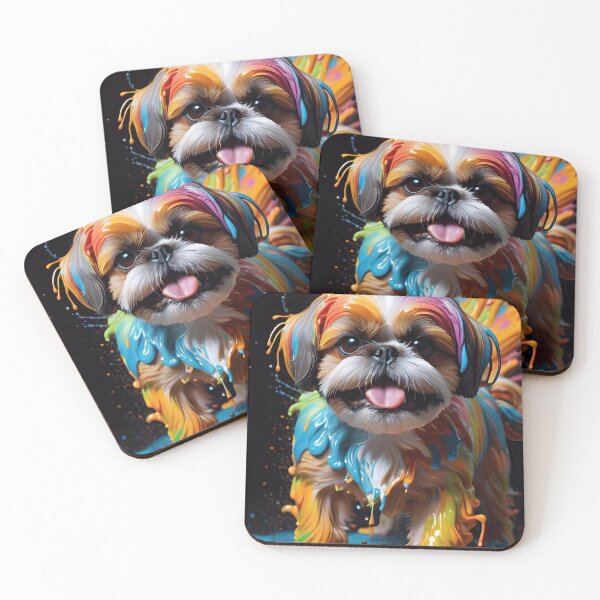 Artikelvorschau, Cute Shih Tzu Dog Paint Splash entworfen und verkauft von TheArtOfPat.