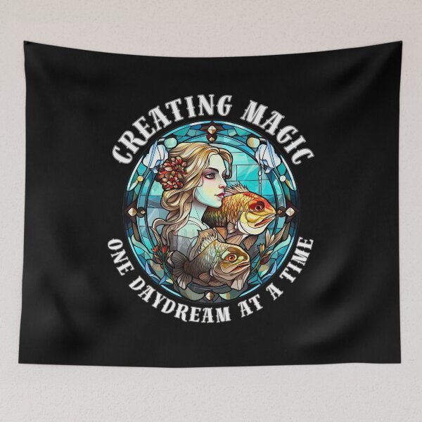 Item preview, Creating Magic, One Daydream At A Time. pisces symbol designed and sold by ZodiacWonders.